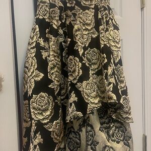 Symphony| Black and Gold High Low Skirt